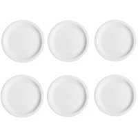 Conjunto de 6 Pratos Rasos Classe Única Iguaçu de Porcelana Germer Branco 626050