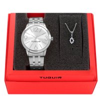 Kit Relógio Feminino Tuguir Analógico TG148 Prata com Brinde 627036