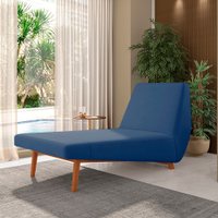 Chaise Decorativa Foshan Sala de Estar Veludo Azul G15 - Gran Belo