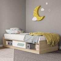 Cama Infantil Fox 1 Porta Legno Salinas/Verde Bellagio - Politorno