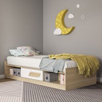 Cama Infantil Fox 1 Porta Legno Salinas/Branco - Politorno