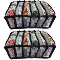 Kit 2 Colmeias Organizadoras de Gavetas 20x18cm Cozinha Lavanderia Toalhas de Louça Tnt Preta