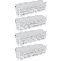 Kit 4 Organizadores de Geladeira Porta Ovos 12un 28x10x7,5cm Restaurantes Lancherias UZ