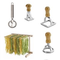 Varal para secar massas de Bambu com 4 cortadores