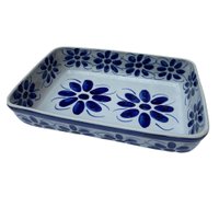 Travessa de Porcelana Pintada a Mao 33 X 22 X 6 CM