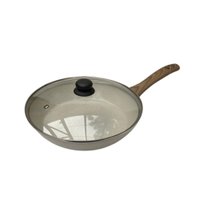 Frigideira Indução ceramico  22 cm - Marmore com tampa vidro