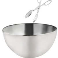 Saladeira Inox 28 cm com pegador inox tipo americano 6,5 L