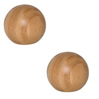 Conjunto saleiro e Pimenteiro redondo bambu - bola 7cm
