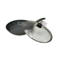 Frigideira Indução rev. ceramico Jade com tampa de vidro