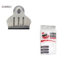 Porta Esponja de inox com ventosa concha com Esponja magica