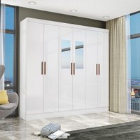 Guarda Roupa Casal 6 Portas com Espelho 2 Gavetas Reis 627363