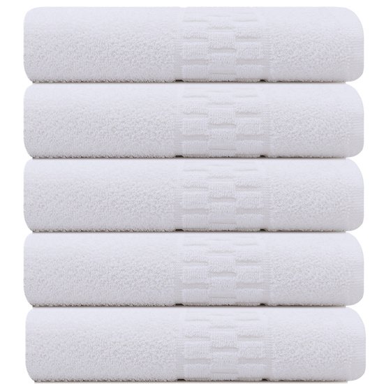 Kit 5 Toalhas Rosto para Salão de Beleza SPA Hotel Academia 48x80cm Emcompre