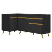 Kit Armário de Cozinha Balcão Canto 90cm e Gabinete Pia 120cm Veneza Multimóveis MP2157