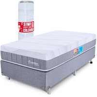 Cama Box Solteiro Colchão Vácuo Infinity 88x188x64 Premium BF Colchões