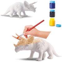 Dinossauro Para Pintar com 3 Tintas Triceratops Bee Toys 0679 2+