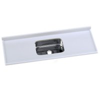 Tampo para Pia de Cozinha Rorato Mármore Sintético com Cuba em Inox 150x55cm - Gelo