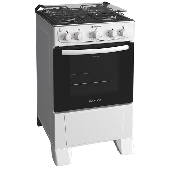 Fogão de Piso Atlas Com 4 Bocas Acendimento Automático Monaco Plus - Branco
