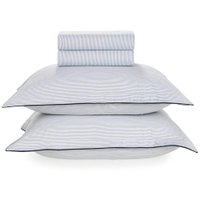 Jogo de Cama Queen 4 peças Lençol com Elástico 100 Algodão Percal 180 Fios Karsten 158x198x40cm - Emcompre Amalia