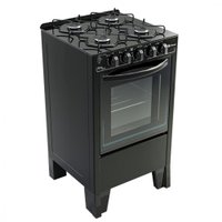 Fogao 4 Bocas Fenix Glass De Piso Preto