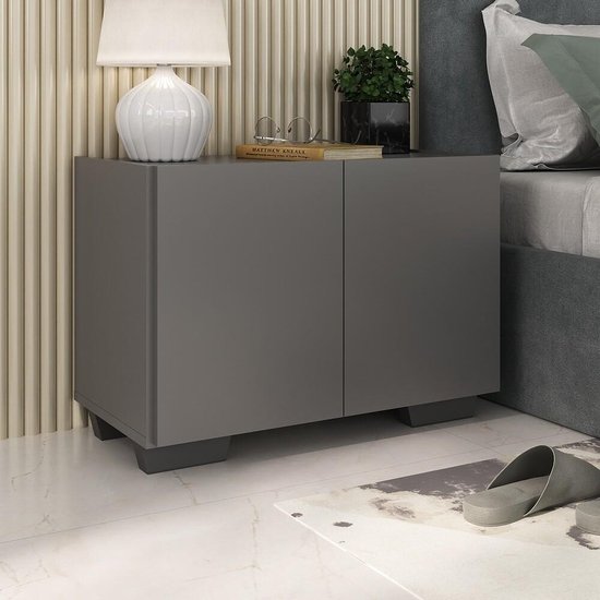 Mesa de Cabeceira com Pés 2 Portas Multimóveis MP4134