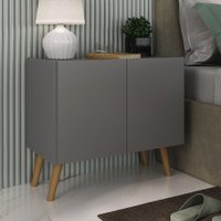 Mesa de Cabeceira Retrô 2 Portas Multimóveis MP4133