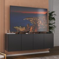 Rack para TV até 50 Polegadas com 4 Portas Suspenso Multimóveis MP1070