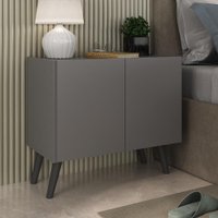 Kit 2 Mesas de Cabeceira Retrô 2 Portas Multimóveis MP4138