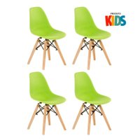 Kit 4 Cadeiras Eames Junior Verde Limão Verde Limão