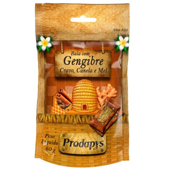 Bala com Mel, Gengibre, Cravo e Canela 60g - Prodapys