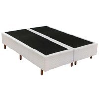 Cama Box Base Queen Universal Bordado White (158x198x25) - Polar