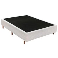 Cama Box Base Casal Universal Bordado White (138x188x25) - Polar
