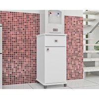 Balcão Multiuso Cozinha ASM153 c/ 1 Porta e 1 Gaveta 36cm Branco - Movelbento