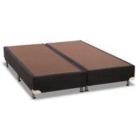 Cama Box Base King Universal Suede Nero Black  (193x203x20) - Ortobom