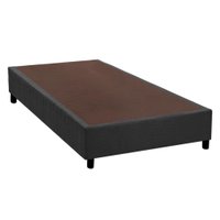 Cama Box Base Solteiro Universal Suede Gray (78x188x20) - Costa Rica