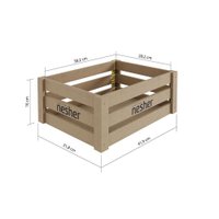 Balcão de Cozinha Princesa 1 Porta e 2 Gavetas c/ Tampo 120cm Freijo/Grafite - Nesher
