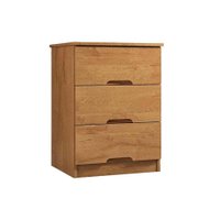 Mesa Cabeceira Londres c/ 3 Gavetas Amêndoa - Europa