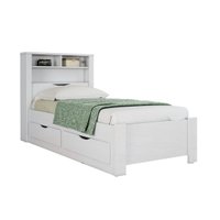 Cama Solteiro Invicta c/ 2 Gavetas Branco - Santos Andirá