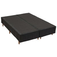 Cama Box Base Queen Universal Bordado Black (158x198x25) - Polar