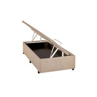 Cama Box Baú Solteiro Universal Suede Clean (88x188x35) - Costa Rica