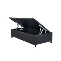 Cama Box Baú Solteiro Universal Courano Gray (88x188x35) - Costa Rica