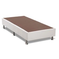 Cama Box Base Solteiro Universal Courano White (96x203x20) - Ortobom