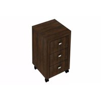 Gaveteiro p/ Escritório ME4108 c/ 3 Gavetas e Rodízios Rústico - Tecno Mobili