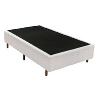 Cama Box Base Solteiro Universal Bordado White (88x188x25) - Polar