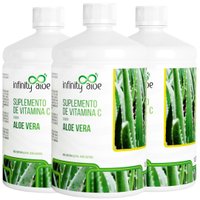 Suplemento de Vitamina C Sabor Babosa Aloe Vera 1L Kit com 3 - Infinity
