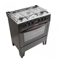Fogão de Piso Sirius 5 Bocas Forno Easy Clean Braslar - Preto