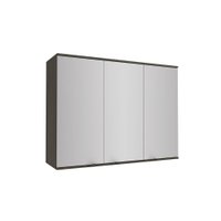 Armário Aéreo Nox 3 Portas Onix/Steel 1,20m