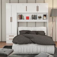 Guarda Roupa Modulado Paris 5 Portas 2 Gavetas  Branco