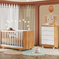 Quarto de Bebê Completo Lara 100% MDF 4 Gavetas 5353