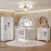 Quarto de Bebê Completo Mila 100% MDF 4 Portas 6 Gavetas 5299