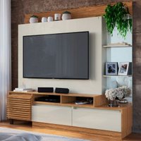Estante para Tv até 50 Polegadas 1 Porta 2 Gavetas Bege